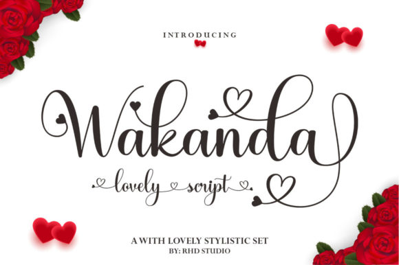 Wakanda Script: A Playful Font with a Romantic Touch